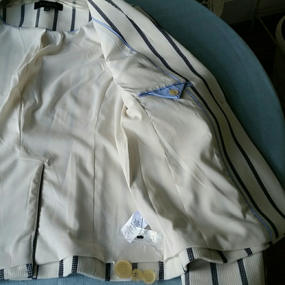 NWOT Talbots striped blazer - Picture 4 of 8